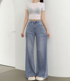 Span Hem Cutting Wide Bootcut Fit Denim Pants