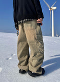 Mustard Wide Pocket Denim Pants
