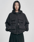 Cargo Nylon Short Jacket