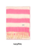 Logo Embroidery Stripe Bold Long Muffler