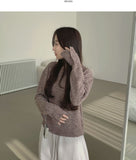 Wool Warmer Button Sleeve Silt Feminine Long Sleeve Knit