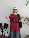 [Unisex] Rorun Printing Ringer Over Short Sleeve Tee