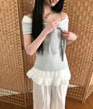 Cornell Off-shoulder Short Sleeve T-shirt