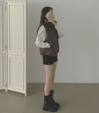 High-Neck Matte Padding Vest