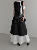 Romeli Frill Cotton Long One Piece