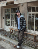 Kitsch hooded balloon check shirt