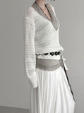 Flobe Deep V-Neck Net Knit