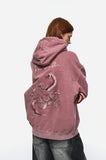 [2-WAY] Skull Web Pigment Hood Zip-Up