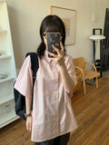 Deiku Basic Cotton Over Short Sleeve Shirt