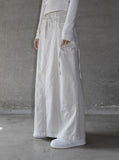 Pigmented cut cargo long skirt