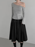 Wrap Set Corset One-Off Shoulder Top