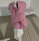 Matte Hood High-Neck Short Padding