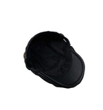 Leather Buckle Hunting Cap