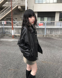 Once Leather Blouson Jacket