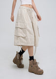 Vintage washing Bermuda cargo pants