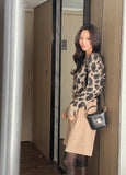 Yubel Leopard Round Puff Knit