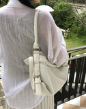 Natsu Motor Leather Buckle Belt Shoulder Bag