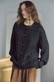 Openwork Round Knit Cardigan