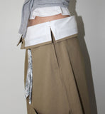 [BELT SET] FOLD OVER BERMUDA PANTS