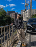 Daford color matching knit hoodie