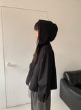 Guntree Check Hood Bomber Jacket