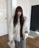 Leyou High Neck Two-Way Fur Padding Jumper