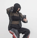 (Unisex) Baren See-Through Hooded T-Shirt