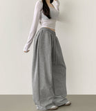 Pintuck 4-Season Wide Balloon Banding Pants