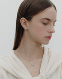 Essence Silver Tria Pave Earrings