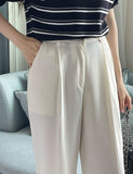 Light Cool Pintuck Wide Slacks