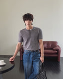 Virgin Layered Muscle Fit Henley Neck Knit
