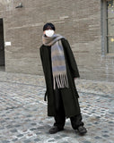 Wool pattern muffler