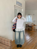 [unisex] Nabobo Washing Balloon Wide Denim Pants
