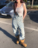 Risen Denim Wide Overalls