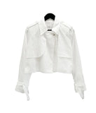 Luel Satin Crop Trench Jacket