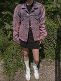 (UNISEX) Kissed washing denim jacket