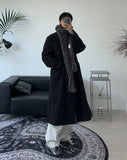 Blanc brush knit hooded zip-up