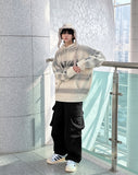 String padded cargo pants