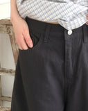 TIGLE RACE POCKET CARGO WIDE COTTON PANTS