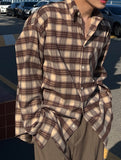 Sideun overfit check shirt