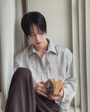 Senel Striped Oversized Long Sleeve Shirt