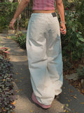 Vintage Damage White Wide Pants