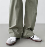 Cut long semi-straight cargo pocket pants