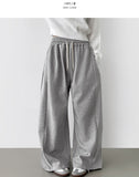 Side Cut Long Balloon Wide Banding Pants