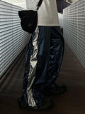 Metallic Side Zipper Pants