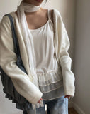 Peron Layered Knit Bolero Cardigan Sleeveless Set