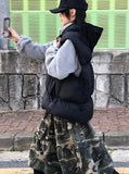 KNIT HOOD PADDING VEST