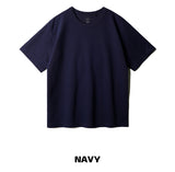 Work Basic Double Cotton Plain Short Sleeve