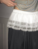 Tutu tiered lace micro mini skirt