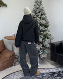 Kasan Crop Fleece Hooded Zip-Up